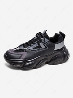 Color Splicing Mesh Insert Chunky Sneakers