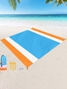 Color Splicing Portable Waterproof Outdoor Beach Mat