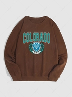 COLORADO TENNIS CLUB Graphic Sweatshirt M Deep coffee
