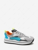 Colorblock PU Spliced Sneakers