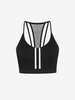Colorblock Racerback Sleeveless Sports Top L Black
