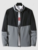 Colorblock Raglan Sleeve Zip Jacket Xs Black