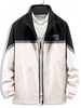 Colorblock Reflective Panel Zip Up Jacket Xs Black