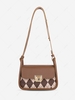 Colorblock Rhombus Pattern Flip Crossbody Bag