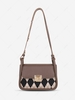 Colorblock Rhombus Pattern Flip Crossbody Bag