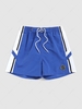 Colorblock Spliced Stripe Casual Shorts Xl Blue