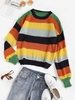 Colorblock Striped Sweater