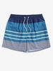 Colorblock Striped Vacation Beach Shorts L Blue