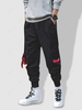 Colorblock Techwear Beam Feet Cargo Pants L Black