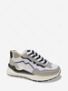 Colorblock Thick-soled Contrast Lace Up Sneakers