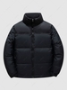 Colorblock Two Tone Zip Up Puffer Down Jacket L Black