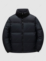 Colorblock Two Tone Zip Up Puffer Down Jacket M Black