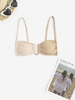 Colorblock U Metal Bikini Top M Light coffee