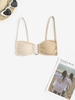 Colorblock U Metal Bikini Top S Light coffee