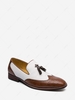 Colorblock Wingtip Detail Business Faux Leather Shoes