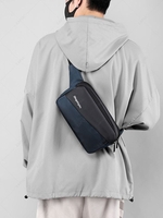Colorblock Zippered Sling Bag