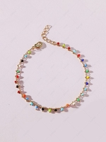 Colored Beads Chain Anklet
