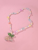 Colored Beads Cherry Pendant Necklace