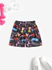 Colored Camouflage Patterned Biker Shorts M Dark gray