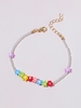 Colored Flower Beads Anklet