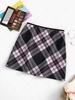 Contrast Piping Plaid Mini Skirt M