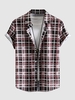 Contrast Plaid Button Up Shirt S Multi a