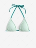 Contrast Strap Bikini Top M Light green