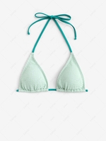 Contrast Strap Bikini Top S Light green