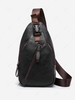Contrast Strap Zippered Sling Bag