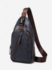 Contrast Strap Zippered Sling Bag
