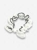 Contrast Trim Bowknot Letter Headband