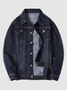 Contrasting Stitching Jean Jacket M Deep blue