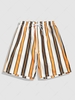 Contrasting Stripe Pattern Shorts Xxl Sun yellow