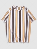 Contrasting Vertical Striped Pattern T-shirt Xxl Sun yellow