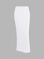 Convertible Multiway Knitted Tube Dress Skirt M White