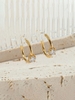 Copper Inlaid Zircon Plated 18K Genuine Gold Color Retaining Circle Earrings