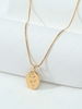 Copper Inlay Plated 18K Gold Color Retaining Rose Embossed Pendant Necklace