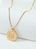 Copper Inlay Plated 18K Gold Color Retaining Tree Embossed Pendant Necklace