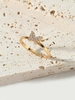 Copper Inlay Zircon Plated 18k Gold Butterfly Ring