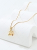 Copper Inlay Zircon Plated 18K Gold Color Retaining Cherry Pendant Necklace