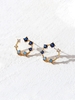 Copper Inlay Zircon Plated 18K Gold Color Retaining Earrings