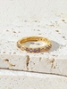 Copper Inlay Zircon Plated 18K Gold Ring
