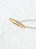 Copper Inlay Zircon Simple Plated 18K Gold Ring