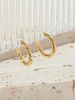 Copper Plated 18K Real Gold Color Retaining Minimalist Small Hoop Earrings