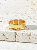 Copper Plating 18K Gold Color Retaining Roller Irregular Ring