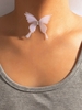 Cord Butterfly-shaped Choker Necklace