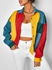 Corduroy Colorblock Front Pocket Shacket L Multi a