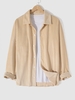 Corduroy Drop Shoulder Shirt Xxl Light coffee