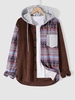 Corduroy Ethnic Aztec Printed Hooded Shirt Xl Multi a