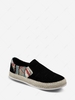 Corduroy Geometric Print Slip On Shoes
